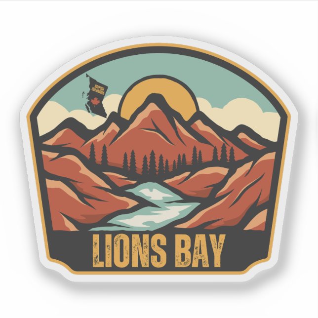 Lions Bay, British Columbia Sticker (Front)