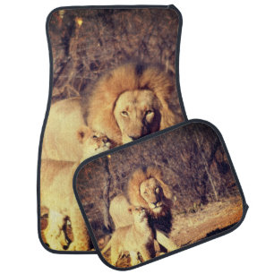 Lions Car Floor Mat