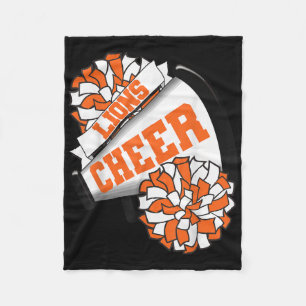 Lions Cheer Back To School Cheerleading Spirit O Fleece Blanket