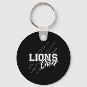 Lions Cheer Back To School Cheerleading Team Spiri Keychain