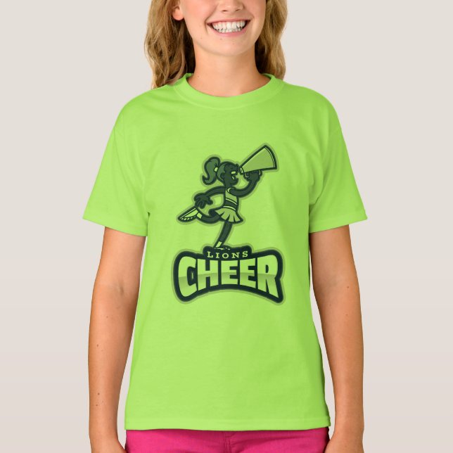 Lions Cheer Full Front Design T-Shirt (Front)