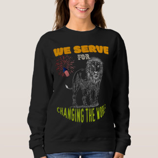 Lions Club we serve for changing the world volunte Sweatshirt