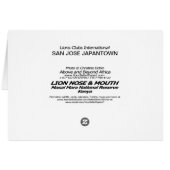 (Lions Clubs) Lion's Nose & Mouth (Masai Mara) (Back Horizontal)