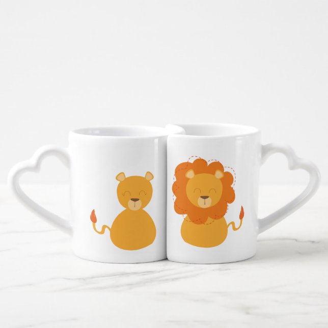 Lions Coffee Pots & Mugs (Front Nesting)