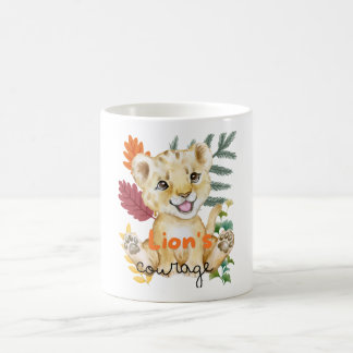 Lion's courage mug for adult coffee children milk