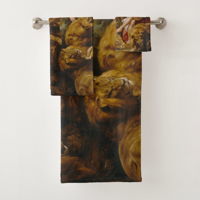 Lions’ Den art towel set (Insitu)