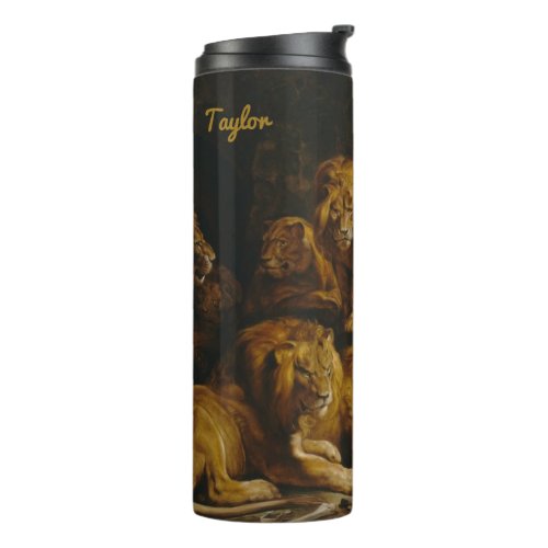 Lions Den custom name tumbler