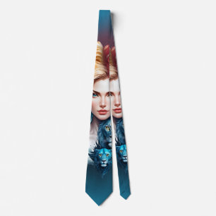 Lion's Eye and Starry Hair Neck Tie