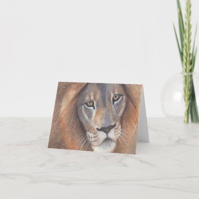 Lion's Eyes Letterpress Thank You Card (Front)