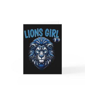Lions For Girl Funny American Football Game Day Wo Card
