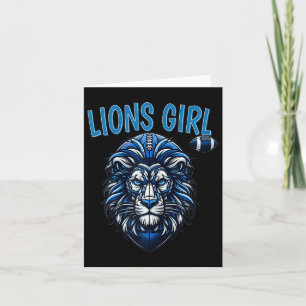 Lions For Girl Funny American Football Game Day Wo Card