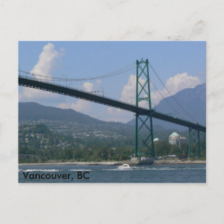 Lion's Gate Bridge, Vancouver, BC Postcard