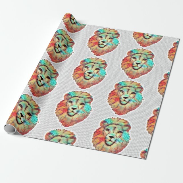 Lion's Head Wrapping Paper (Unrolled)