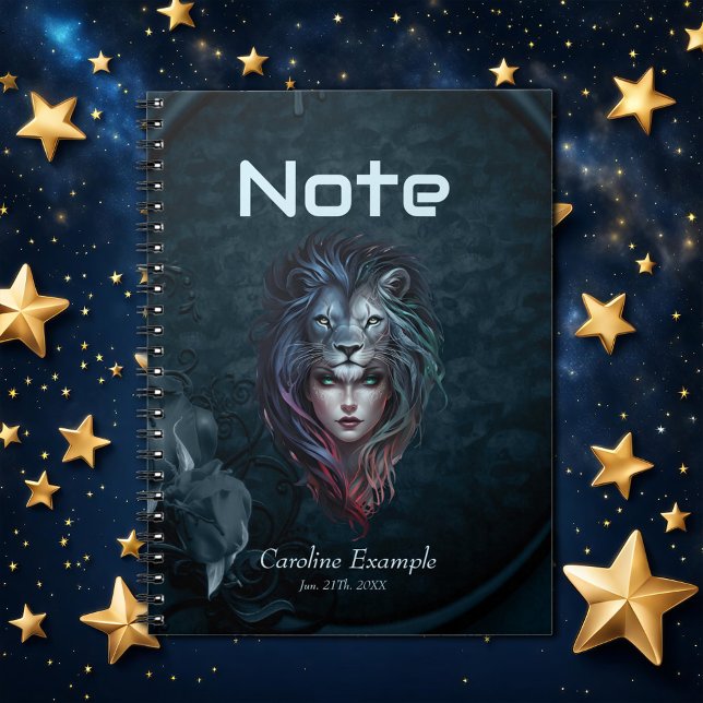 Lion's heart and feminine strength notebook (Creator Uploaded)