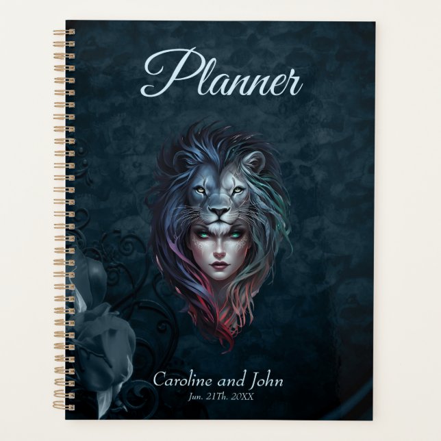 Lion's heart and feminine strength planner (Front)