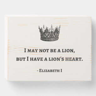 Lion's Heart Wooden Box Sign