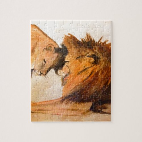 Lions in Love 2 Jigsaw Puzzle