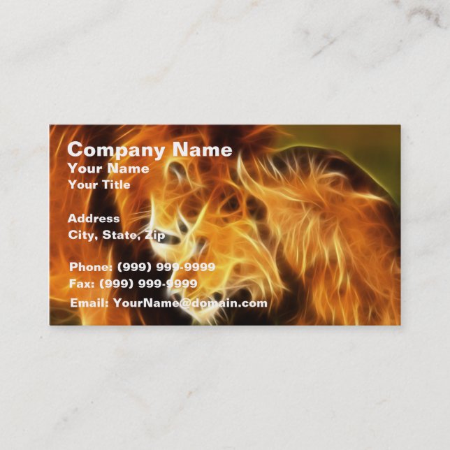 Lions in Love Business Card (Front)