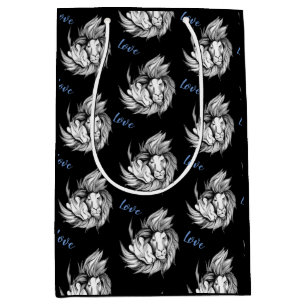 Lions in Love Medium Gift Bag