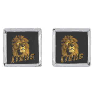 Lions Logo With Lions, Cufflinks