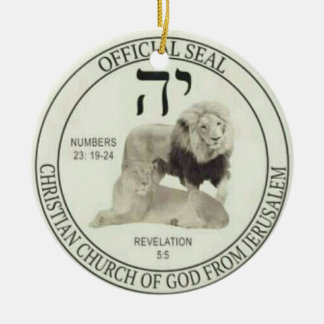 Lions of Judah Ceramic Ornament