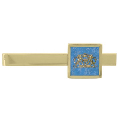 Lions of Judah Gold Finish Tie Bar