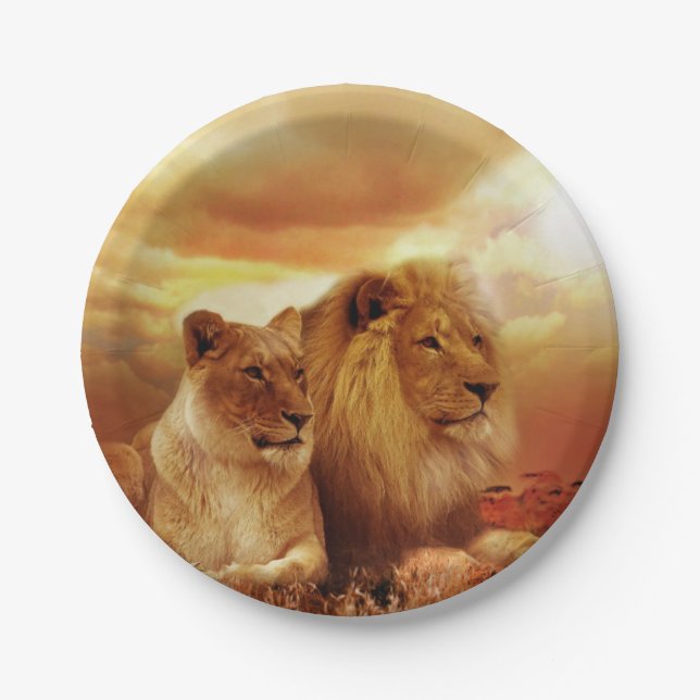 Lions Paper Plates (Front)