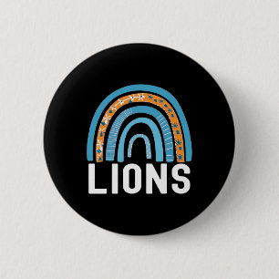 Lions School Sports Fan Team Back To School Spirit Button