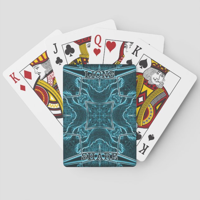 Lions Share Art Print Poker Cards (Back)