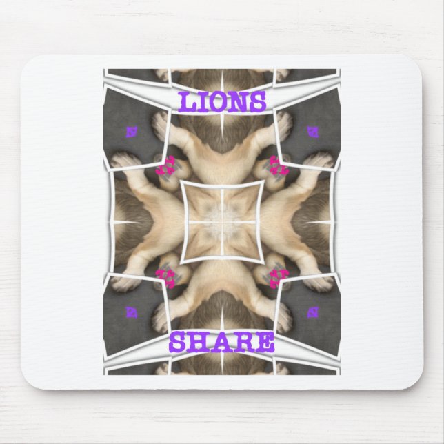 Lion's share mouse pad (Front)