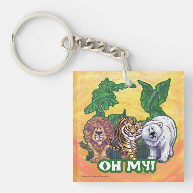 Lions Tiger Bears Oh My Keychain (Front)