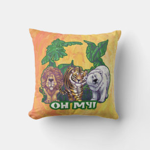 Lions Tiger Bears Oh My Throw Pillow