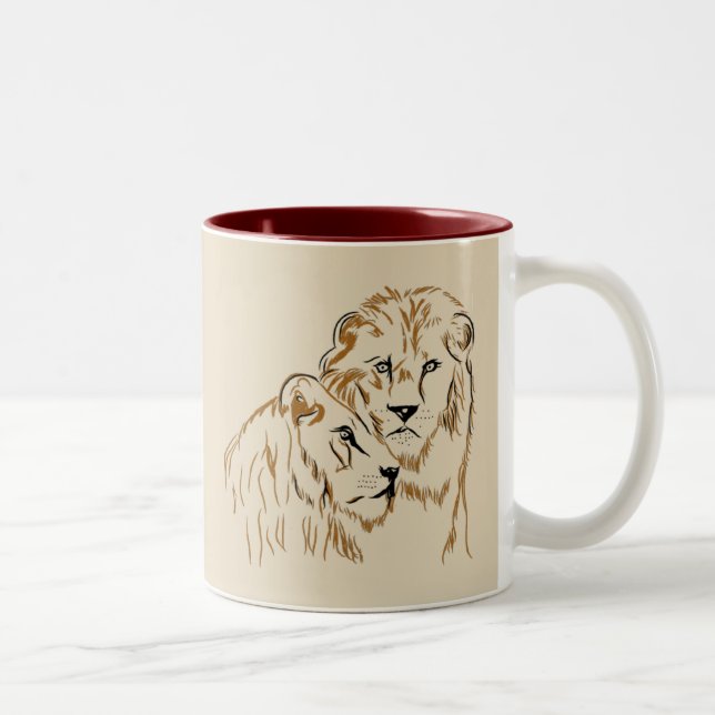 Lions Two-Tone Coffee Mug (Right)