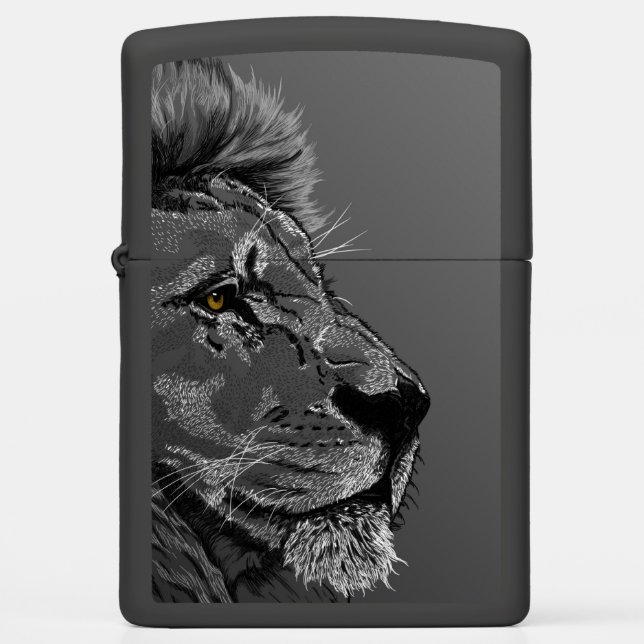 Lionseye Illustration Zippo Lighter (Front)