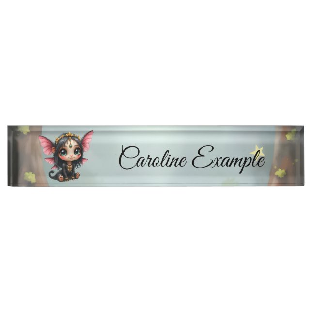 Liora – Keeper of Tiny Stars. Desk Name Plate (Front)