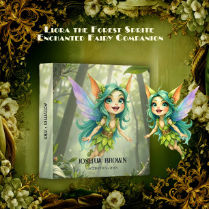 Liora the Forest Sprite –Enchanted Fairy Companion 3 Ring Binder