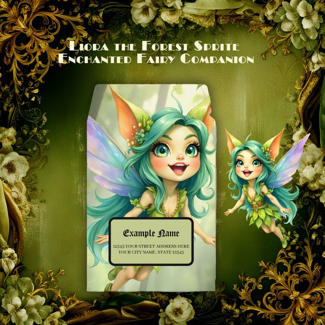 Liora the Forest Sprite –Enchanted Fairy Companion Envelope Mailers (Creator Uploaded)