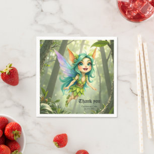 Liora the Forest Sprite –Enchanted Fairy Companion Napkins
