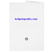 Lioti the hedgehog cards (Back)