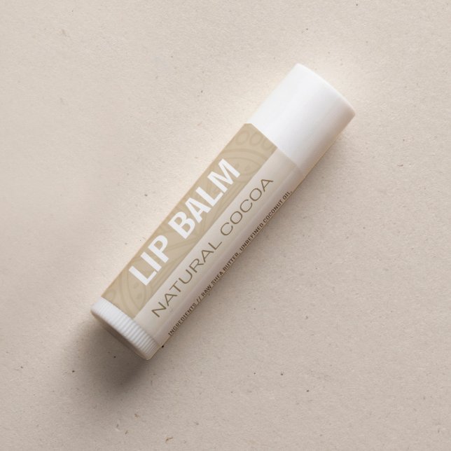 Lip Balm Label - Cocoa Brown - 1.25" Square (Creator Uploaded)