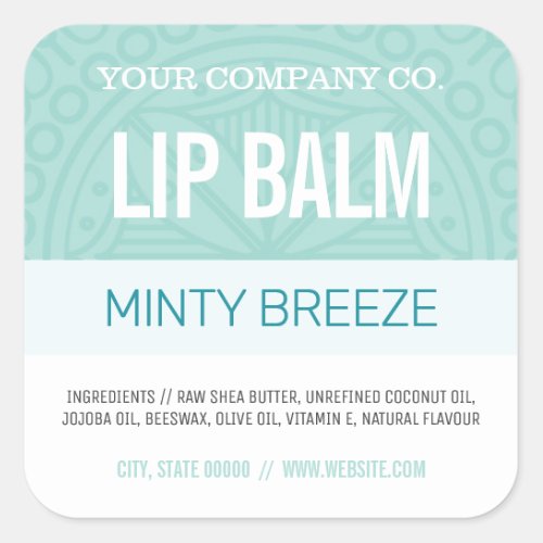 Lip Balm Label _ Green Minty Breeze
