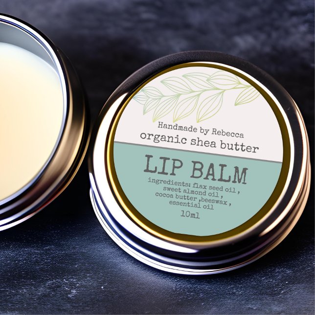 Lip Balm Label Modern Dusty Blue  (Creator Uploaded)