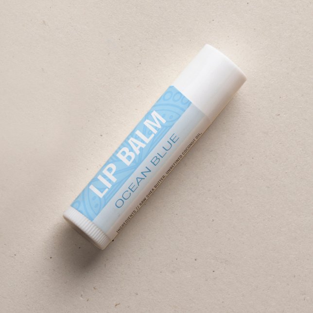 Lip Balm Label - Ocean Blue - 1.25" Square (Creator Uploaded)