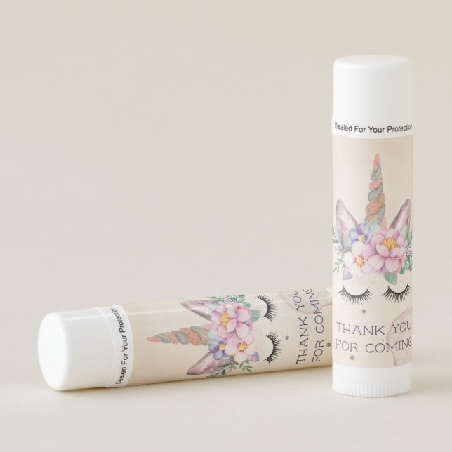 Lip Balm Party Favors | Unicorn Face (Front)