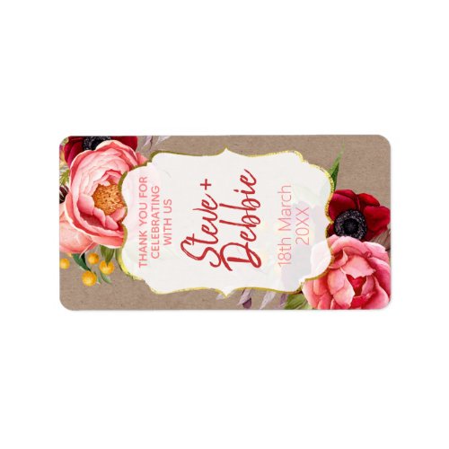 Lip Balm Thank You Wedding Favor Label