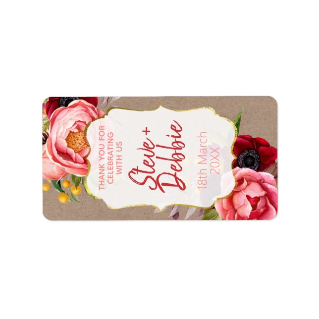 Lip Balm Thank You Wedding Favor Label (Front)