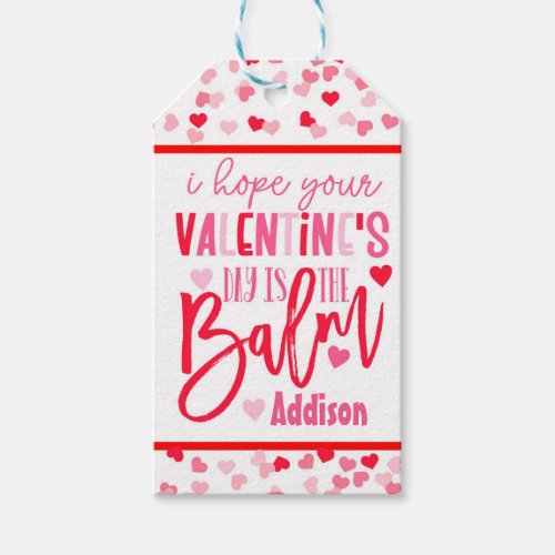 Lip Balm Valentine favor tags