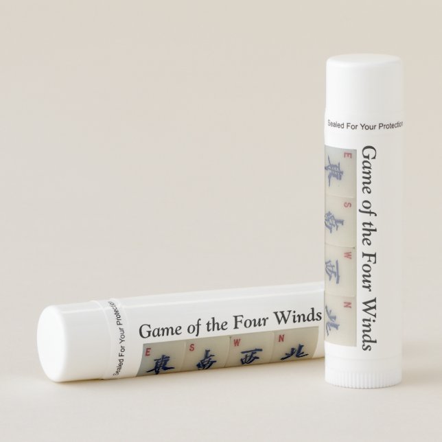 Lip balm with mahjong theme (Front)