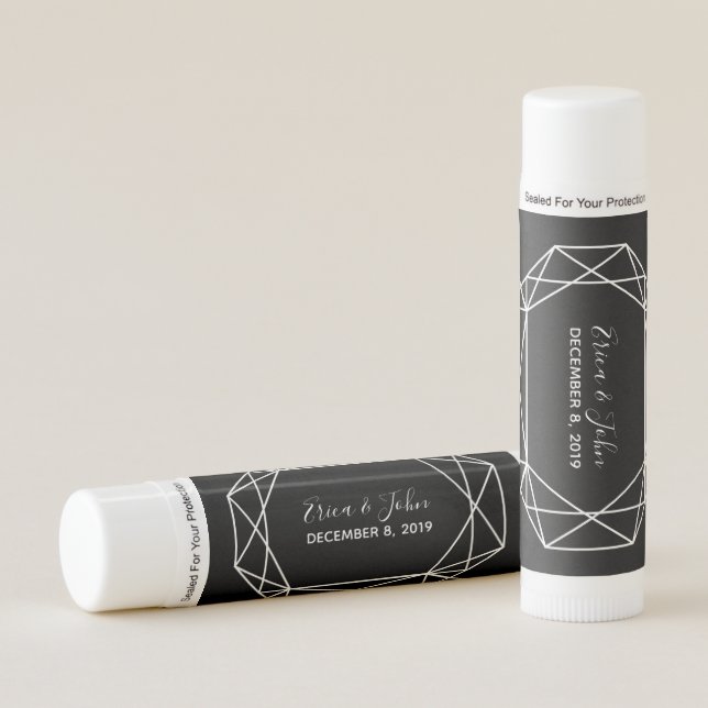 Lip Balm Your Wedding  crystal geometric (Front)