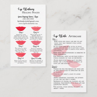 Lip Blush Stages of Healing and Aftercare  Business Card